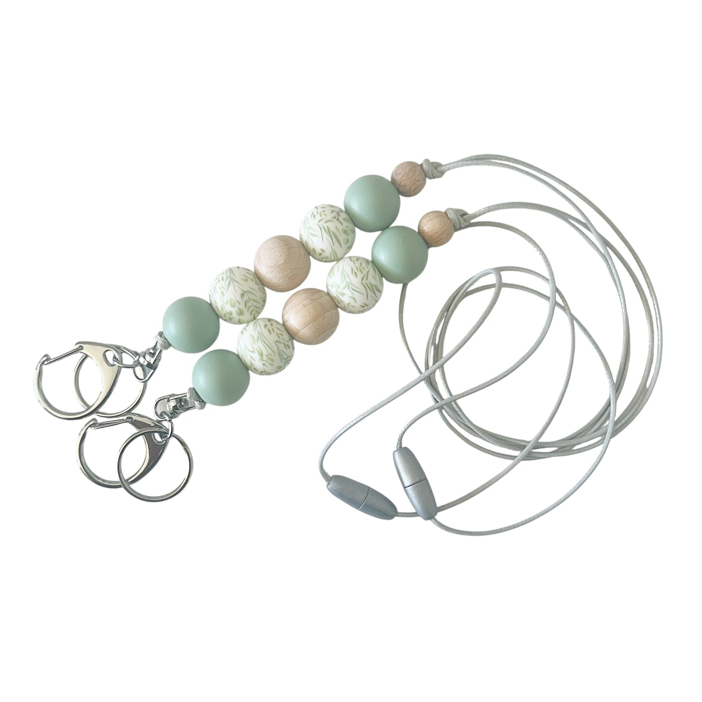 Sage & Foliage SILICONE BEAD LANYARD