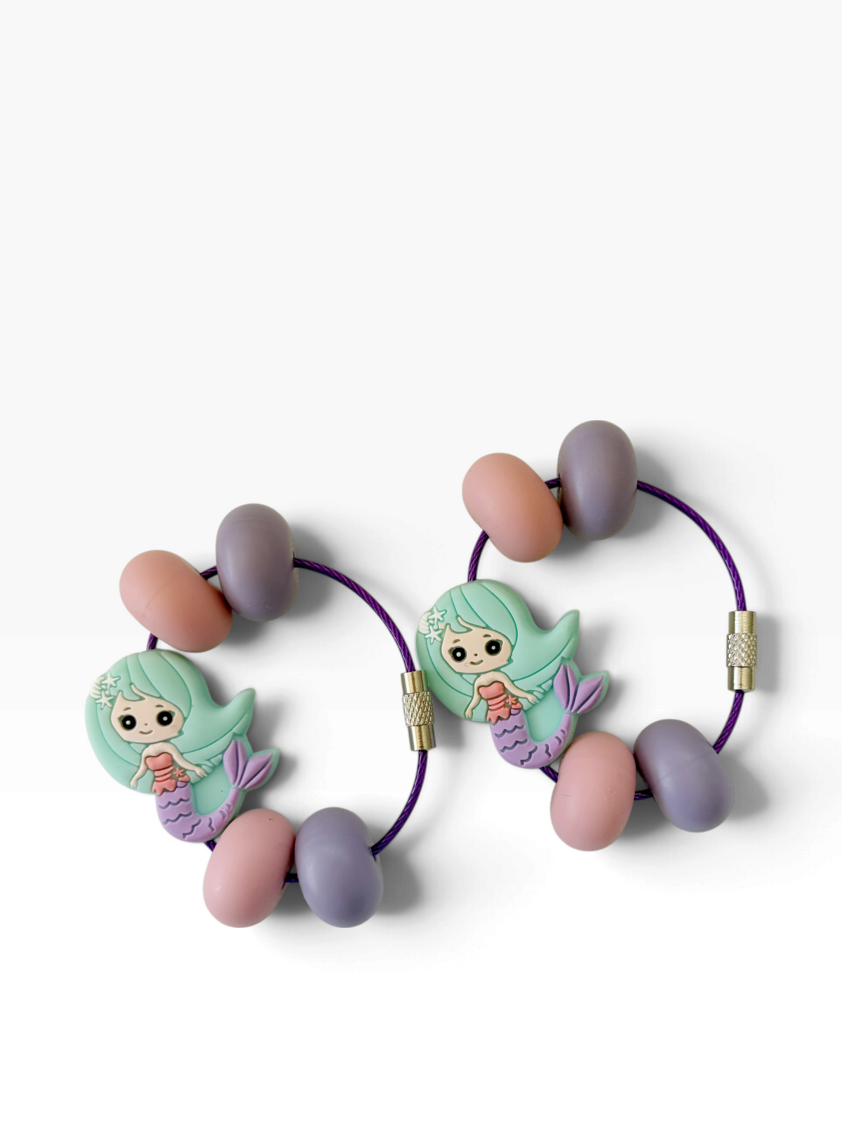 MINT MERMAID BAG TAG SILICONE BEAD