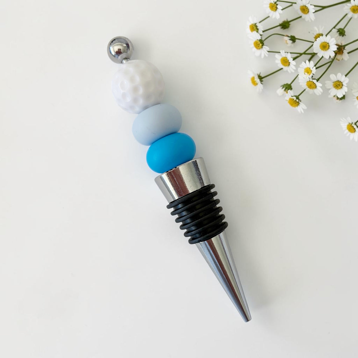 WINE STOPPER GOLF BALL SILICONE BEADS
