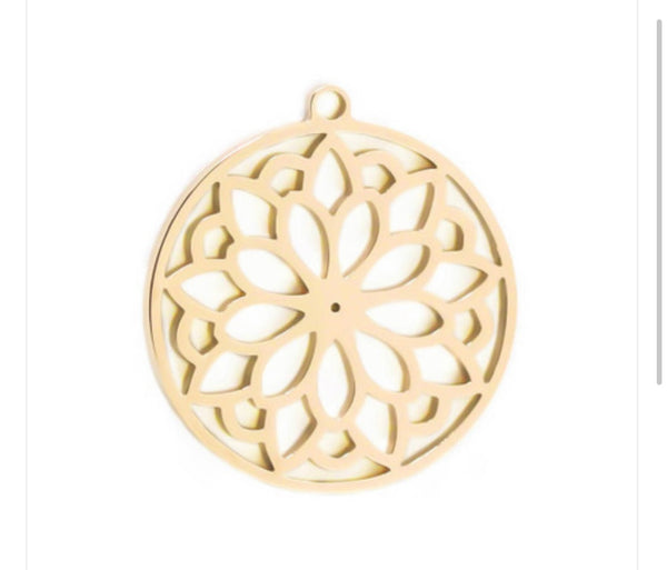 FLOWER CIRCLE GOLD NECKLACE