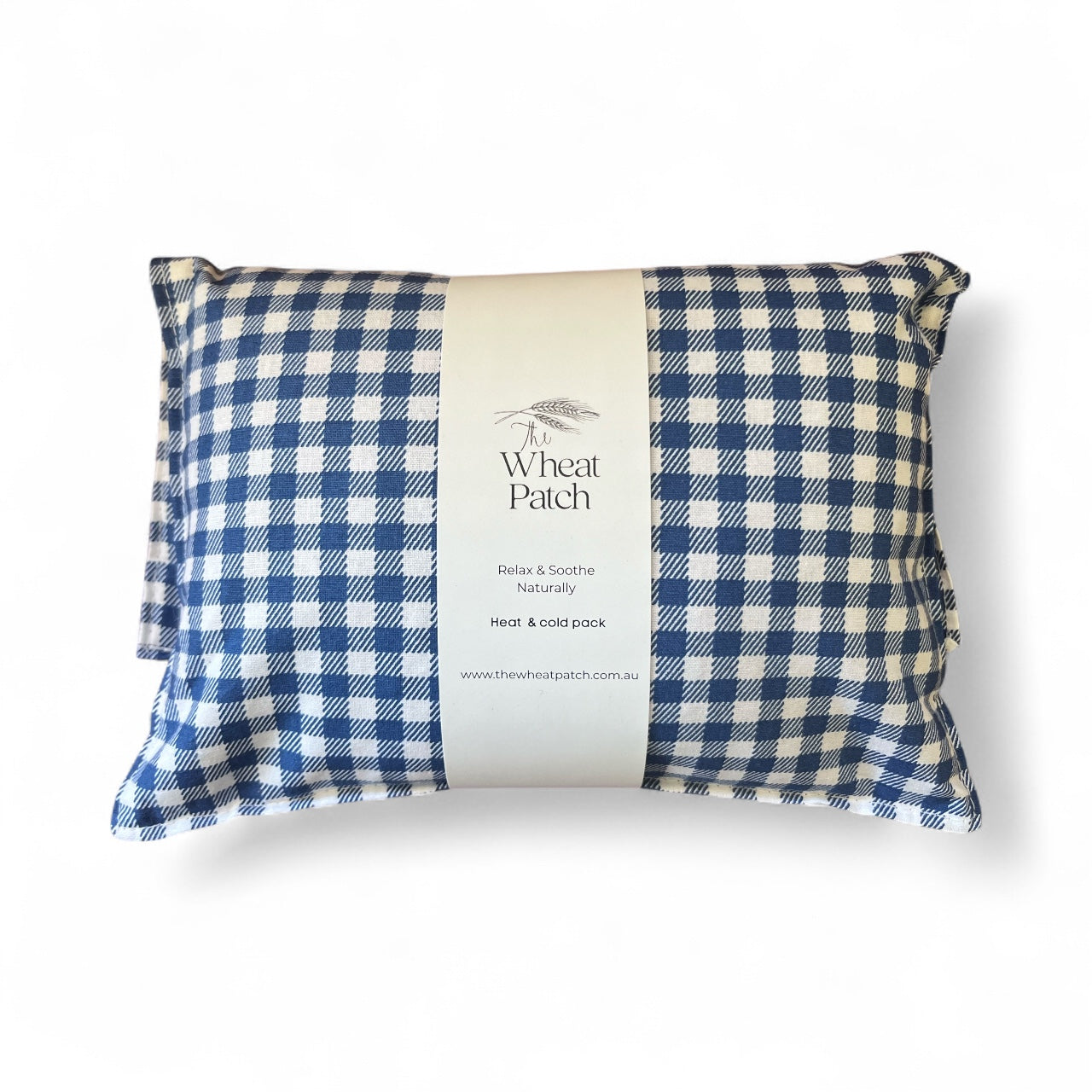 BLUE GINGHAM FOOTY WHEAT BAG