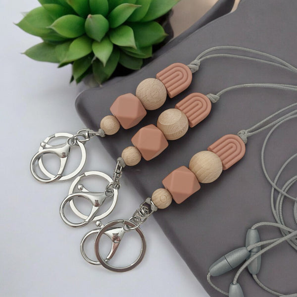 CLAY ARCH SILICONE BEAD LANYARD