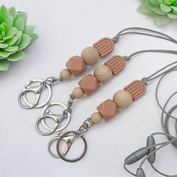 CLAY ARCH SILICONE BEAD LANYARD