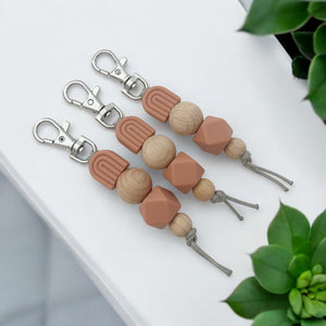 CLAY ARCH SILICONE BEAD KEYRING