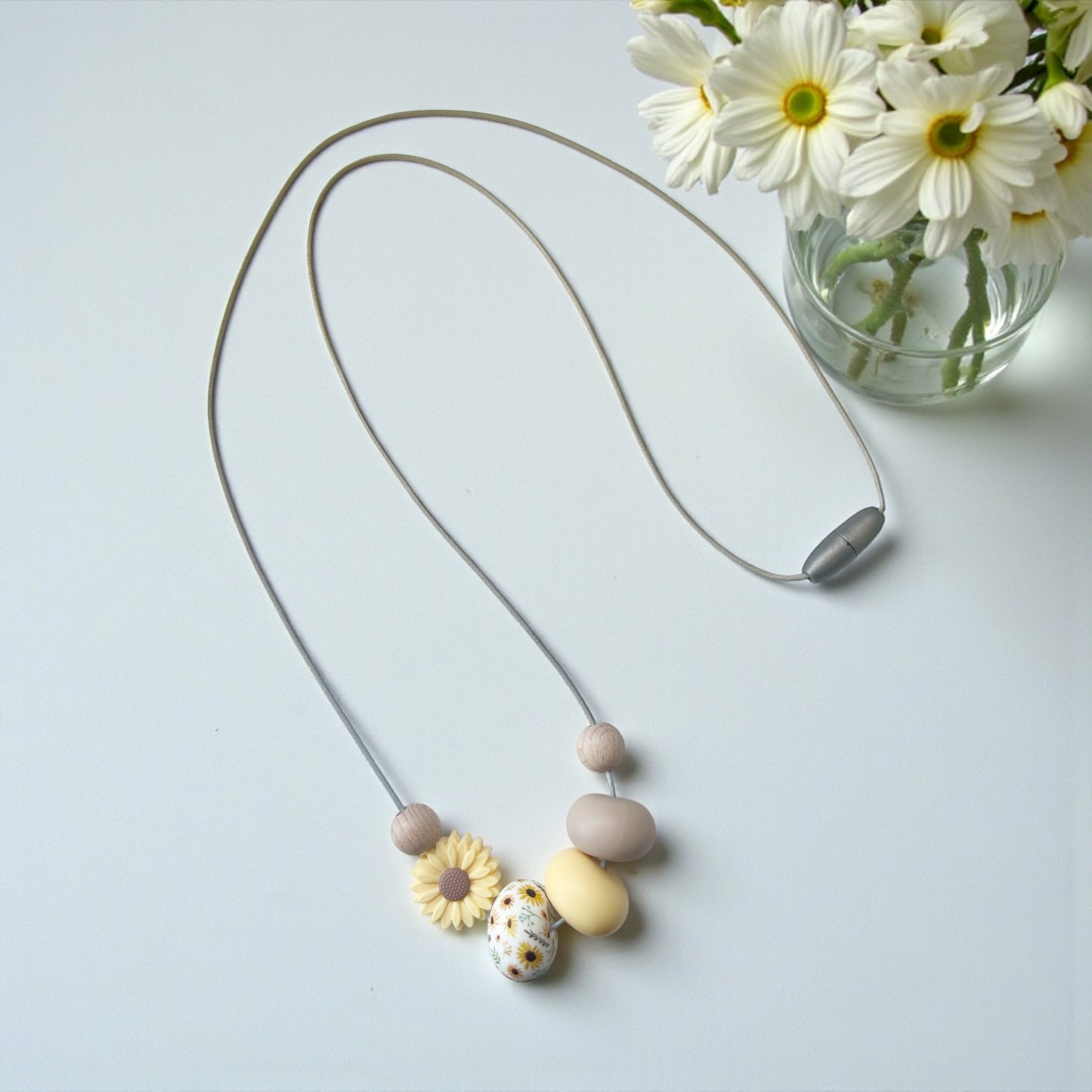 SILICONE BEADS SENSORY NECKLACE SUNFLOWER