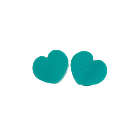 PEACOCK LOVE HEART EARRINGS